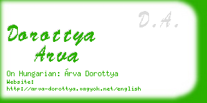 dorottya arva business card